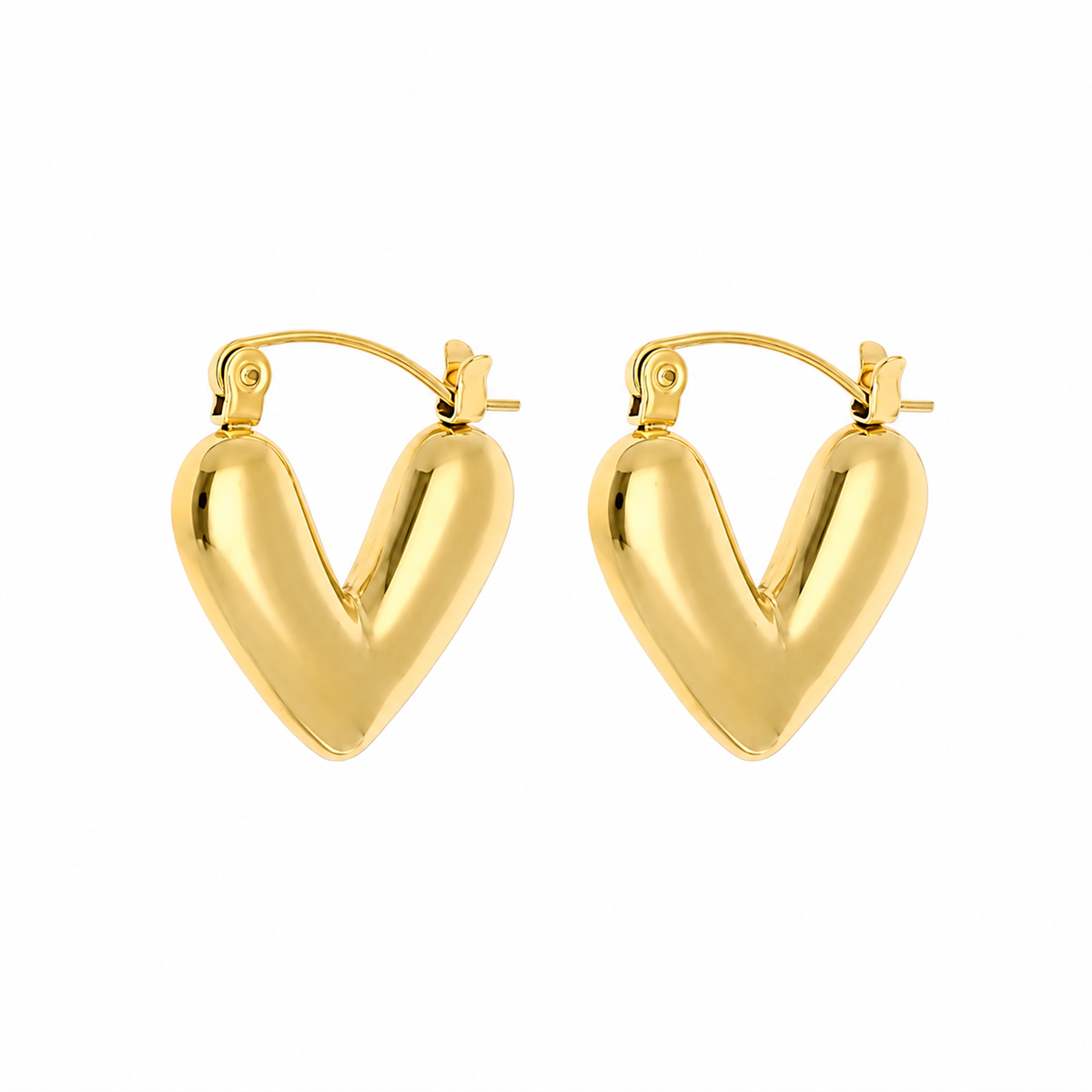 Bold Heart Hoops Goud