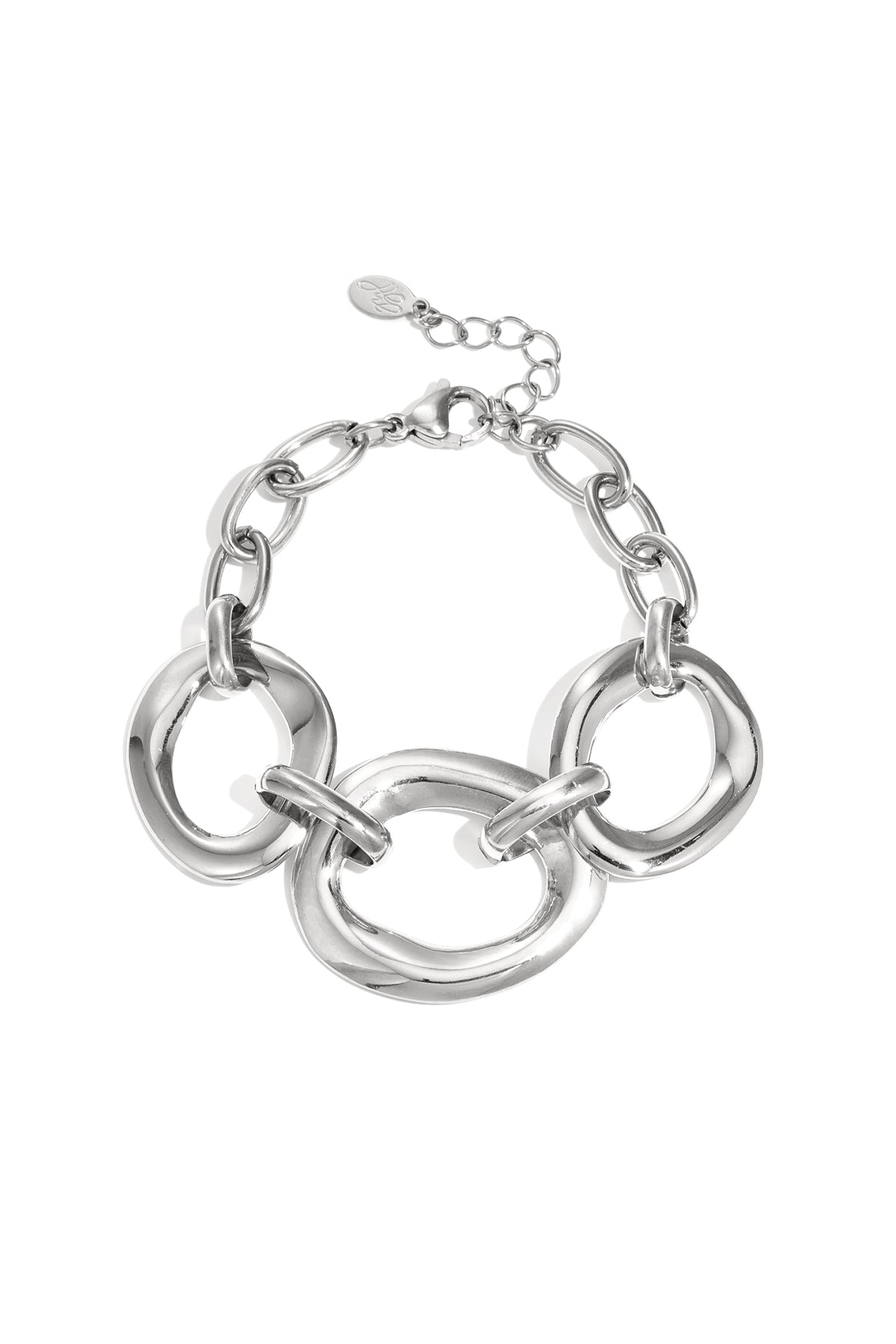 Bold Oval Armband Zilver