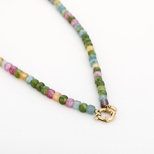 Natural Stone Ketting Multicolor