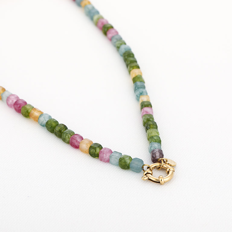Natural Stone Ketting Multicolor