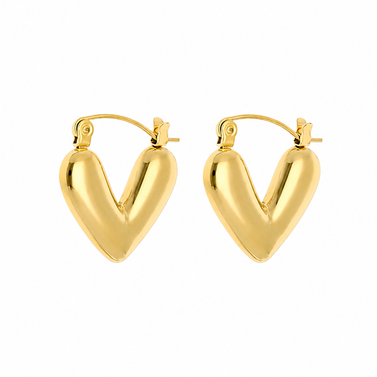 Bold Heart Hoops Goud
