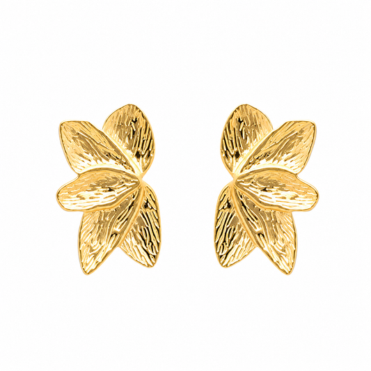 Leaf Oorbellen Goud