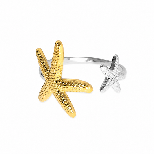 Two Tone Starfish Ring