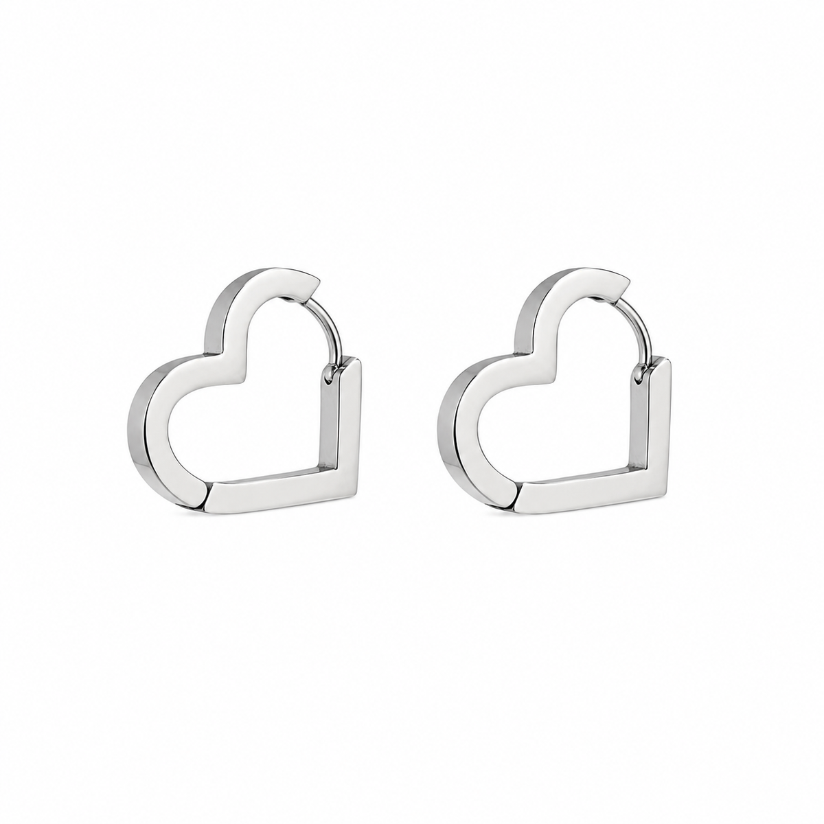 Open Heart Studs Zilver