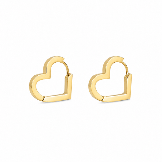 Open Heart Studs Goud