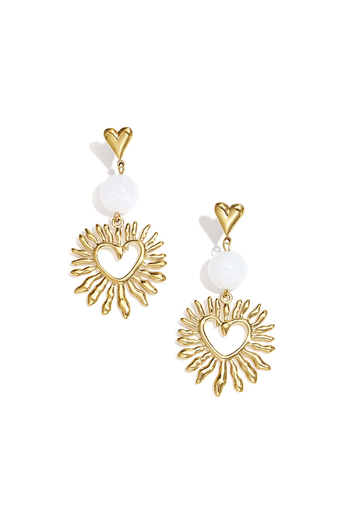 Beaded Love Oorbellen Goud
