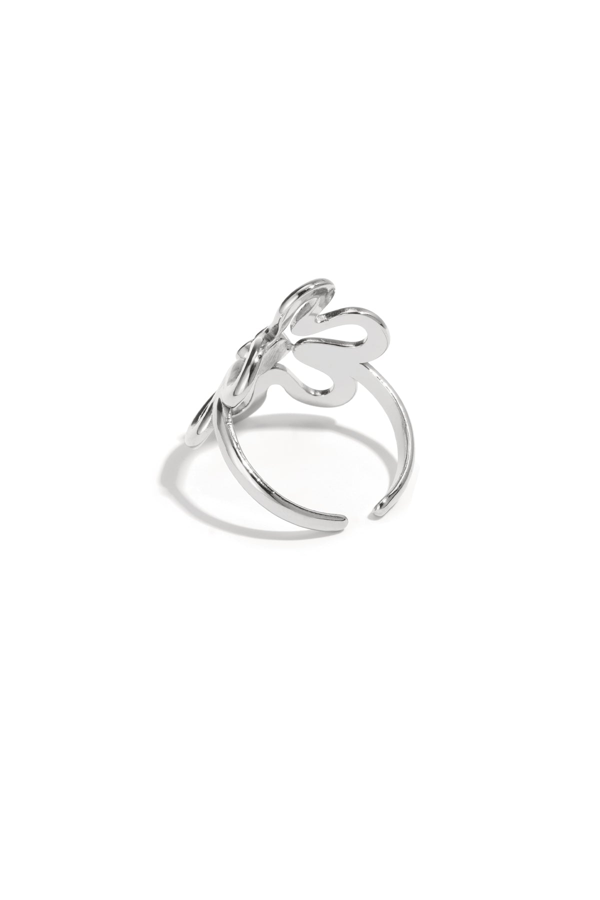 Flower Statement Ring Zilver