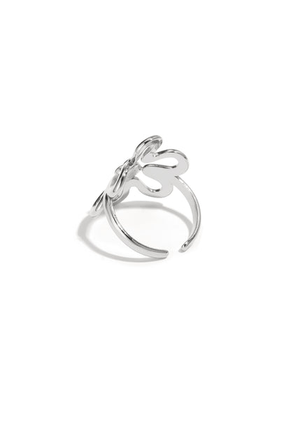 Flower Statement Ring Zilver