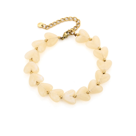Love Bead Armband Beige