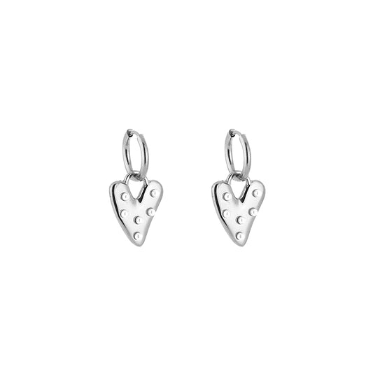 Pearl Heart Oorbellen Zilver