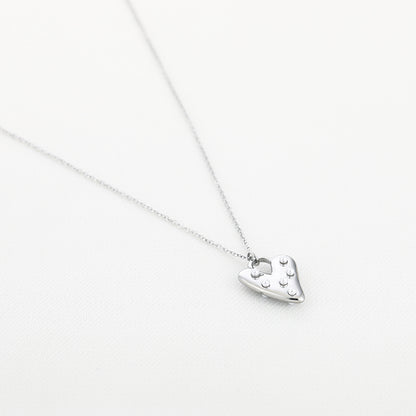 Pearl Heart Ketting Zilver
