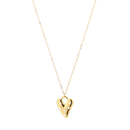 Pearl Heart Ketting Goud