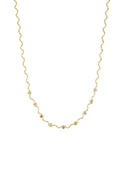 Flowy mixed Ketting Goud